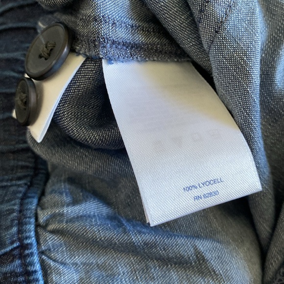 LANDS END mid-rise straight leg lyocell jogger chambray denim jean look 4 - Picture 4 of 4